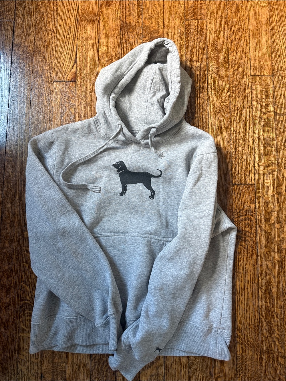 The Black Dog Gray Hoodie with Black Dog Graphic